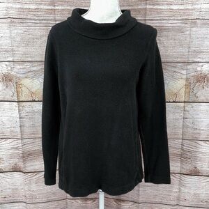 J. Crew Mercantile Black Pullover Mock Neck Sweatshirt Size S